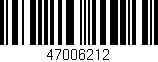 Código de barras (EAN, GTIN, SKU, ISBN): '47006212'