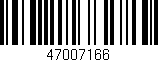 Código de barras (EAN, GTIN, SKU, ISBN): '47007166'