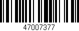 Código de barras (EAN, GTIN, SKU, ISBN): '47007377'