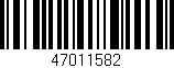 Código de barras (EAN, GTIN, SKU, ISBN): '47011582'