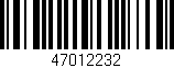 Código de barras (EAN, GTIN, SKU, ISBN): '47012232'