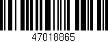 Código de barras (EAN, GTIN, SKU, ISBN): '47018865'