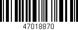 Código de barras (EAN, GTIN, SKU, ISBN): '47018870'