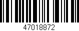 Código de barras (EAN, GTIN, SKU, ISBN): '47018872'