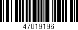 Código de barras (EAN, GTIN, SKU, ISBN): '47019196'