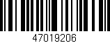 Código de barras (EAN, GTIN, SKU, ISBN): '47019206'