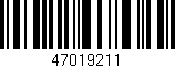 Código de barras (EAN, GTIN, SKU, ISBN): '47019211'
