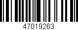 Código de barras (EAN, GTIN, SKU, ISBN): '47019263'