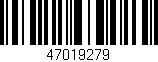 Código de barras (EAN, GTIN, SKU, ISBN): '47019279'