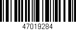 Código de barras (EAN, GTIN, SKU, ISBN): '47019284'