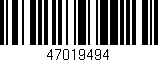 Código de barras (EAN, GTIN, SKU, ISBN): '47019494'