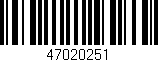 Código de barras (EAN, GTIN, SKU, ISBN): '47020251'