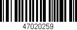 Código de barras (EAN, GTIN, SKU, ISBN): '47020259'