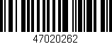 Código de barras (EAN, GTIN, SKU, ISBN): '47020262'