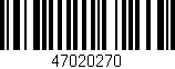 Código de barras (EAN, GTIN, SKU, ISBN): '47020270'