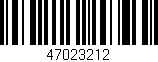 Código de barras (EAN, GTIN, SKU, ISBN): '47023212'