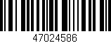 Código de barras (EAN, GTIN, SKU, ISBN): '47024586'