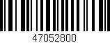 Código de barras (EAN, GTIN, SKU, ISBN): '47052800'