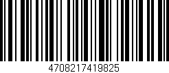 Código de barras (EAN, GTIN, SKU, ISBN): '4708217419825'