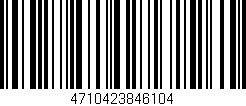 Código de barras (EAN, GTIN, SKU, ISBN): '4710423846104'