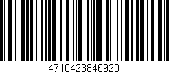 Código de barras (EAN, GTIN, SKU, ISBN): '4710423846920'