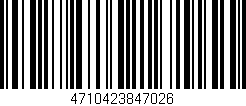 Código de barras (EAN, GTIN, SKU, ISBN): '4710423847026'