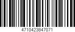 Código de barras (EAN, GTIN, SKU, ISBN): '4710423847071'