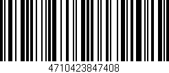 Código de barras (EAN, GTIN, SKU, ISBN): '4710423847408'