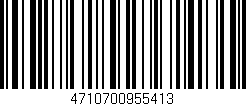Código de barras (EAN, GTIN, SKU, ISBN): '4710700955413'