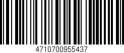 Código de barras (EAN, GTIN, SKU, ISBN): '4710700955437'