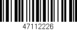 Código de barras (EAN, GTIN, SKU, ISBN): '47112226'