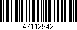 Código de barras (EAN, GTIN, SKU, ISBN): '47112942'