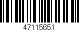 Código de barras (EAN, GTIN, SKU, ISBN): '47115651'