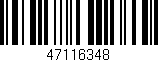 Código de barras (EAN, GTIN, SKU, ISBN): '47116348'