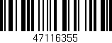 Código de barras (EAN, GTIN, SKU, ISBN): '47116355'