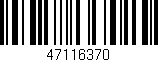Código de barras (EAN, GTIN, SKU, ISBN): '47116370'