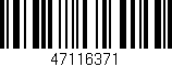 Código de barras (EAN, GTIN, SKU, ISBN): '47116371'