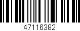 Código de barras (EAN, GTIN, SKU, ISBN): '47116382'