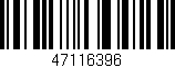 Código de barras (EAN, GTIN, SKU, ISBN): '47116396'