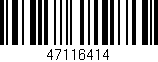 Código de barras (EAN, GTIN, SKU, ISBN): '47116414'