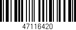 Código de barras (EAN, GTIN, SKU, ISBN): '47116420'