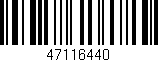 Código de barras (EAN, GTIN, SKU, ISBN): '47116440'
