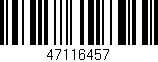 Código de barras (EAN, GTIN, SKU, ISBN): '47116457'