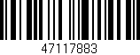 Código de barras (EAN, GTIN, SKU, ISBN): '47117883'