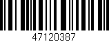 Código de barras (EAN, GTIN, SKU, ISBN): '47120387'