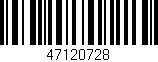 Código de barras (EAN, GTIN, SKU, ISBN): '47120728'