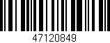 Código de barras (EAN, GTIN, SKU, ISBN): '47120849'
