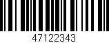 Código de barras (EAN, GTIN, SKU, ISBN): '47122343'