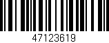 Código de barras (EAN, GTIN, SKU, ISBN): '47123619'