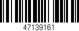 Código de barras (EAN, GTIN, SKU, ISBN): '47139161'